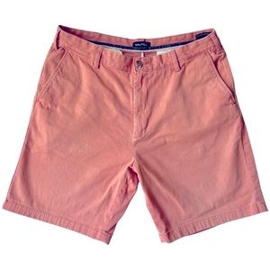 Nautica Men Stretch Classic Fit Deck Shorts Light Coral Size 36